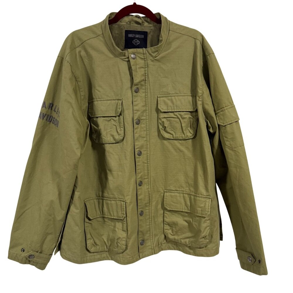 Harley-Davidson Men's Army Green First-Class‎ Jacket Size XL NWOT